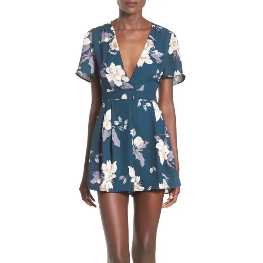 ASTR Floral Print Romper